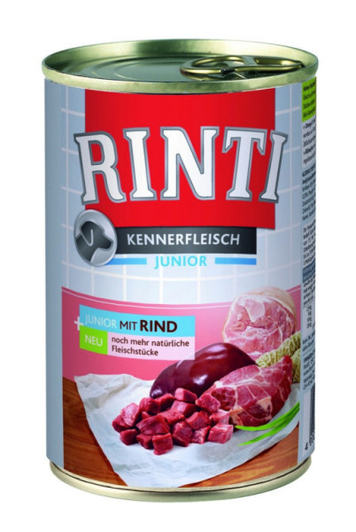 Finnern Rinti Junior konzerva pro psy hovězí 400g