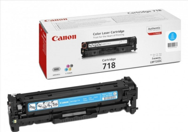 Oryginalny toner cyjan Canon CRG-718C do LBP-7200Cdn, 2900 stron.