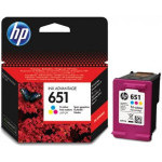 HP originální inkoust  C2P11AE (651) color