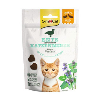 Gimcat CrunchySnacks Kačica s Catnipom 50g