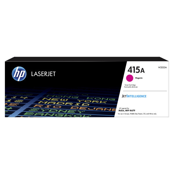 HP originální toner W2033A, magenta, 2100str., HP 415A, HP Color LaserJet Pro M454, MFP M479