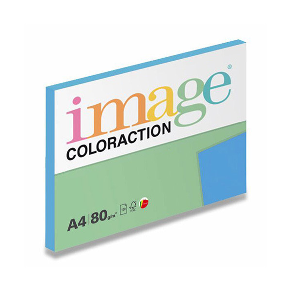 Farebný papier IMAGE Malta - stredne modrá, A4, 80g, 500 listov