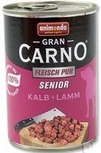 Animonda GranCarno Senior konserwa wołowa+jagnięcina dla psów 400g