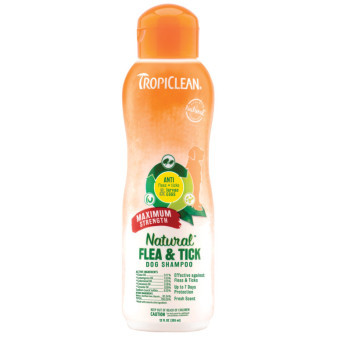 Tropiclean antiparazitný sampon Flea and Tick Maximum Strength 355ml