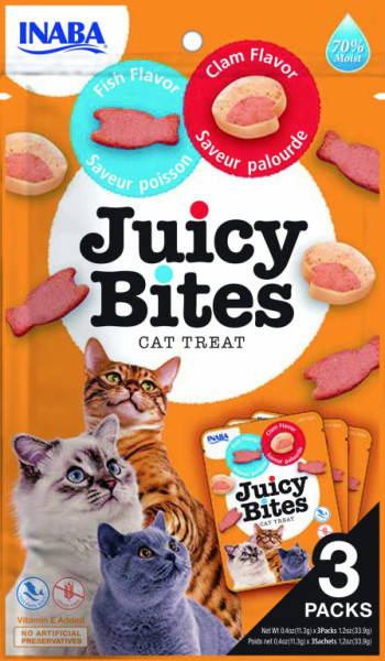 Inaba cat Juicy Bites - ryba, mušle 33,9g