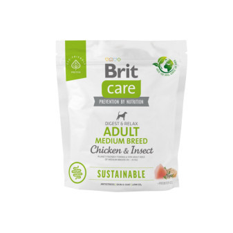 Brit Care Sustainable Adult Medium Breed - kurczak i owady, 1kg