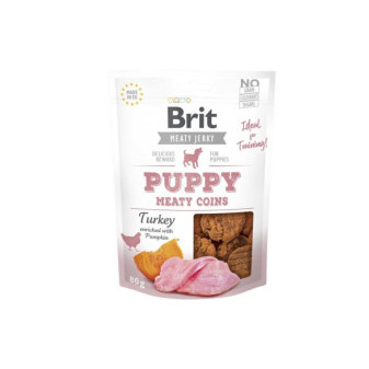 Brit Jerky Puppy Turkey Meaty Coins 80g