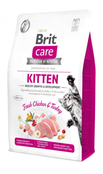 Brit Care Cat bezzbożowa karma dla kociąt 2kg