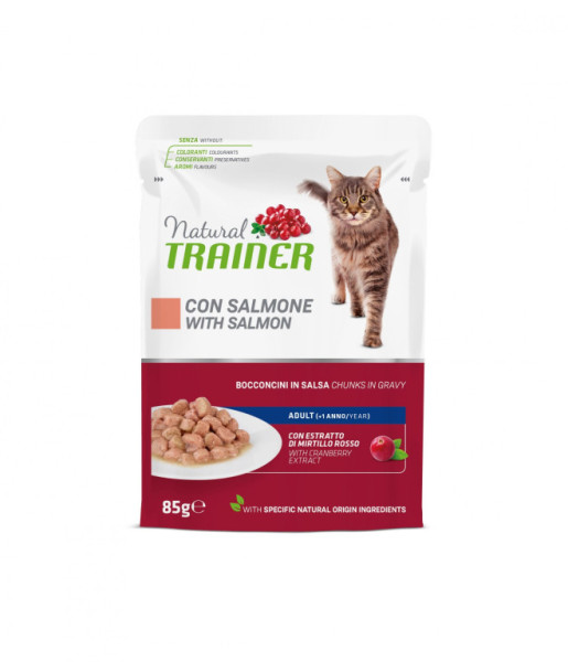 Vrecko Trainer Natural CAT AD. losos 85g