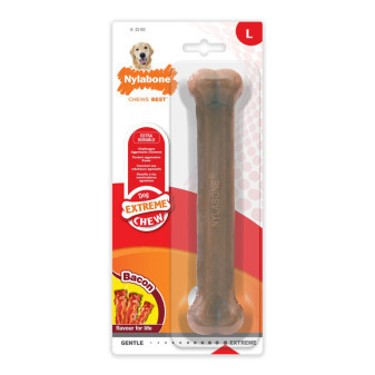 Nylabone hračka Extreme kost příchuť slanina L