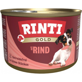 Finnern Rinti Gold konzerva pro psy hovězí kousky 185g