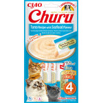 Churu cat masové pyré - tuňák, mořské plody 56g