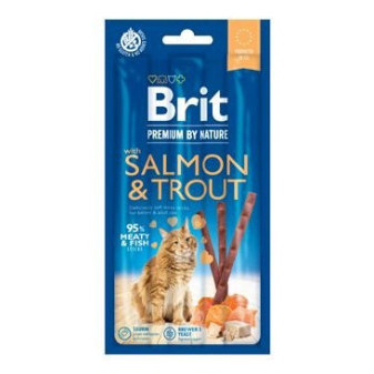 Brit Premium by Nature Paluszki dla Kota z Łososiem i Pstrągiem (3 paluszki)