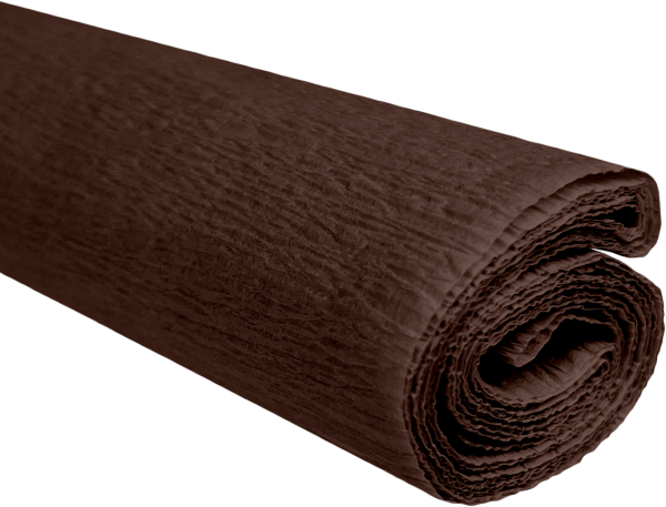 Krepový papír tmavě hnědý 0,5x2m C36 28 g/m2