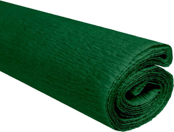 Krepový papír tmavě zelený 0,5x2m C32 28 g/m2