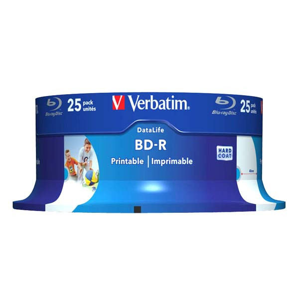 Verbatim BD-R SL, Hard Coat protective layer 25GB, spindle, 43811, 6x, 25-pack, pro archivaci da