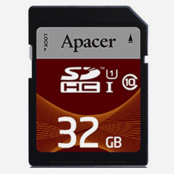 Apacer paměťová karta Secure Digital, 32GB, SDHC, AP32GSDHC10U1-R, UHS-I U1 (Class 10)