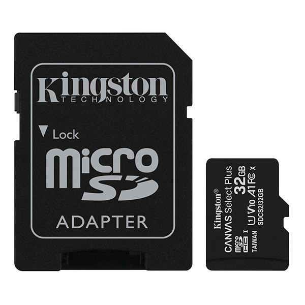 Kingston paměťová karta Canvas Select Plus, 32GB, micro SDHC, SDCS2/32GB, UHS-I U1 (Class 10), s