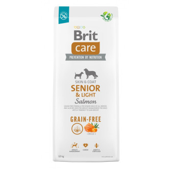 Brit Care Dog Grain-free Senior and Light - salmon and potato, 12kg