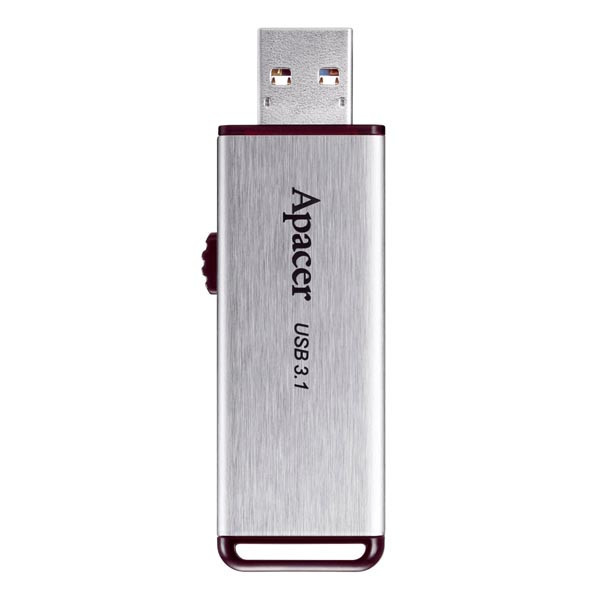 Apacer USB flash disk, USB 3.0 (3.2 Gen 1), 16GB, AH35A, stříbrný, AP16GAH35AS-1, USB A, s výsuv