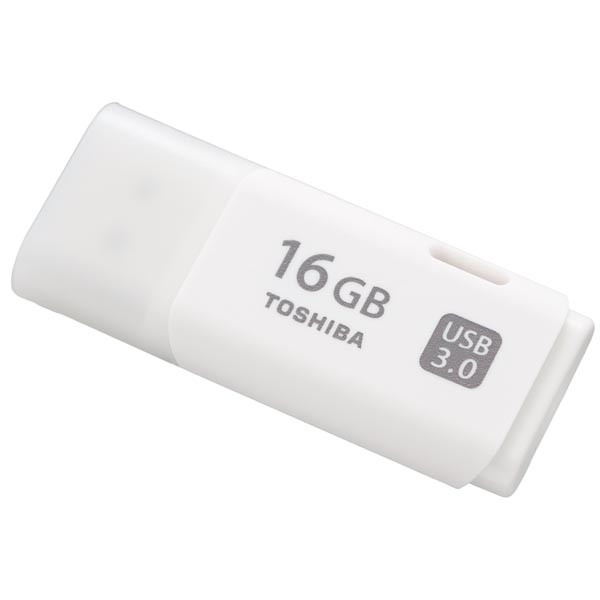 Toshiba USB flash disk, USB 3.0 (3.2 Gen 1), 16GB, U301, bílý, THN-U301W0160E4, USB A, s krytkou