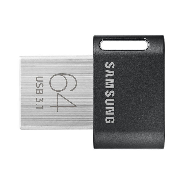 Samsung USB flash disk, USB 3.0 (3.2 Gen 1), 64GB, FIT Plus, černý, MUF-64AB/EU, USB A, s poutke