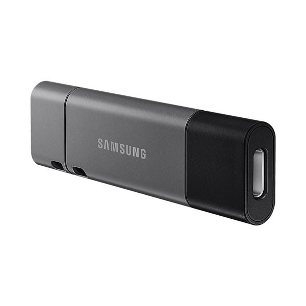 Samsung USB flash disk, 3.1, 128GB, DUO Plus, šedý, MUF-128DB/EU, s krytkou, odnímatelná redukce