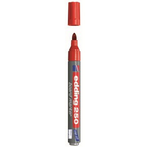 Popisovač Edding 250 červená šíře stopy 1,5 - 3mm
