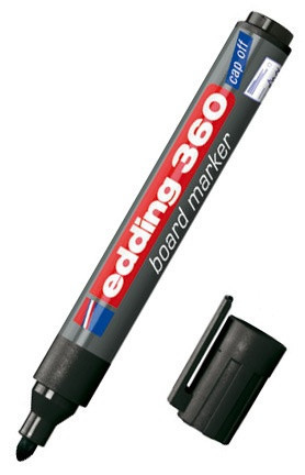 Marker Edding 360 czarny szerokość toru 1,5 - 3mm