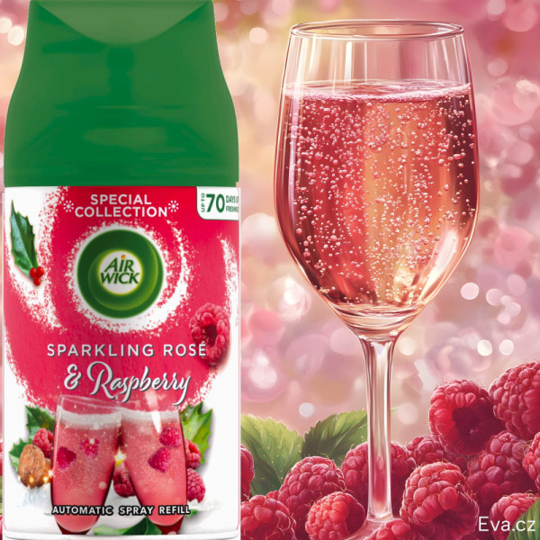 AIR WICK osvěžovač vzduchu Růžový sekt a maliny Sparkling Rosé & Raspberry , refil 250 ml