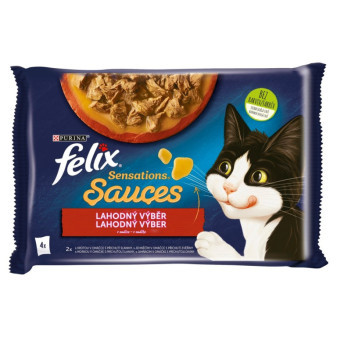 Kapsička Felix Sensations Sauce Surprise multipack krůta se slaninou + jehněčí se zvěřinou v omá