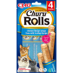 Churu cat Rolls - kuře, tuňák a hřebenatky 40g