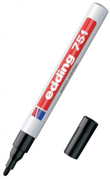 Popisovač  Edding 751 lakový černá šíře 1 - 2mm