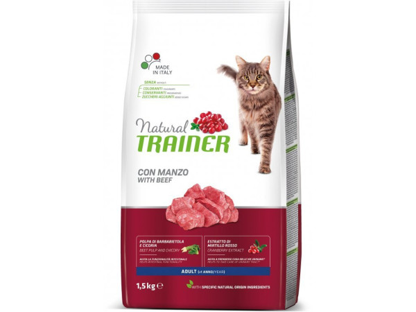 Trainer Natural Cat Adult hovězí 1,5kg