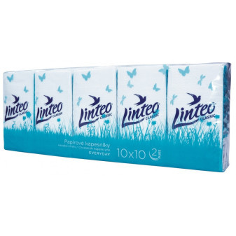 LINTEO vreckovky papierové 2vrstvové 10x10 ks