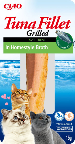 Inaba tuniakový filet pre mačky - domáci vývar 15g