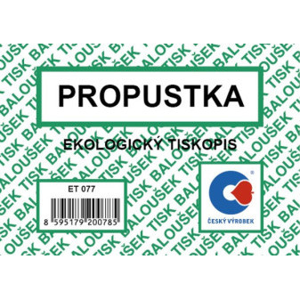 BA ET 077 Propustka A7 50 listů