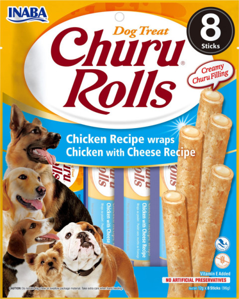 Churu Dog Rolls - kurczak, ser 96g
