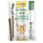 GIMCAT STICKS jahňacia + hydina 4ks