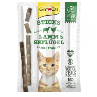 GIMCAT STICKS jehněčí + drůbež 4ks