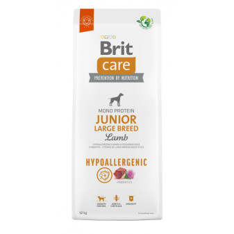 Brit Care Dog Hypoallergenic Junior Large Breed - lamb and rice, 12kg