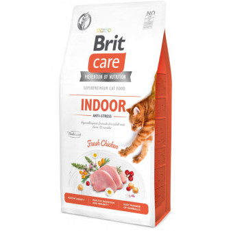Brit Care Cat Bezzbożowa karma do wnętrz Antystresowa 7kg