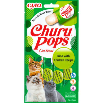 Churu cat Pops - tuňák, kuře 56g