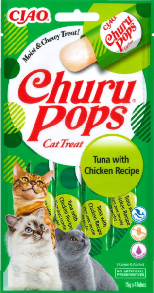 Churu cat Pops - tuňák, kuře 56g