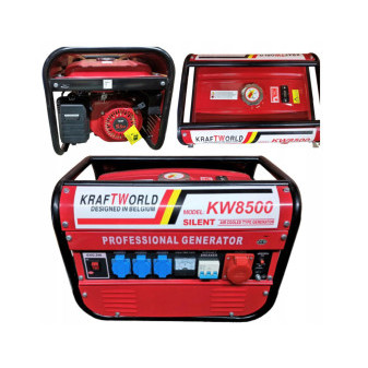 KraftWorld Třífázová benzínová elektrocentrála KW-8500 2 kW