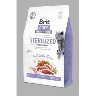 Brit Care Cat, bezzbożowa, sterylizowana, kontrolująca wagę, 0,4 kg