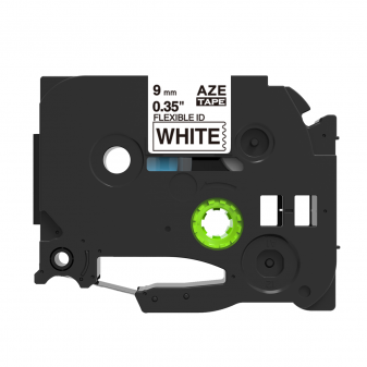 Alternativní páska Brother TZ-FX221/TZe-FX221, 9mm x 8m, flexi, černý tisk/bílý podklad