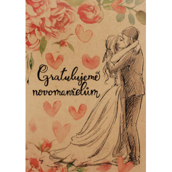 Kartka BeBechy - papier makulaturowy - Dla nowożeńców