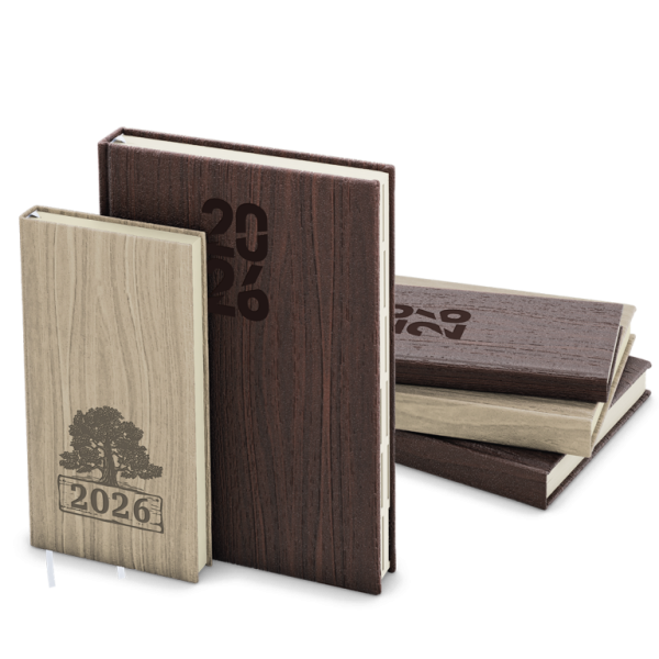 Denní diář - Ctirad s výsekem - Wood - A5 - světle hnědá