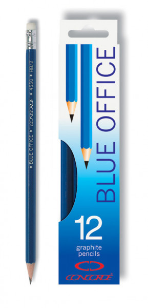 Concorde Grafitová tužka Blue office 4550 č. 2 (HB) s pryží A1033